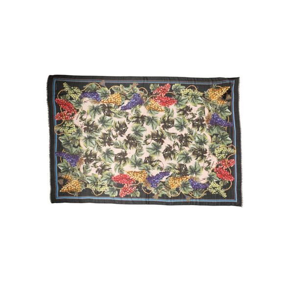 Dolce & Gabbana Multicolor Grapes Print Wrap Shawl 196cm x 134cm  Women\'s Scarf